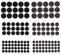 Opakowanie Rzepy samoprzylepne okrągłe czarne 69szt mix