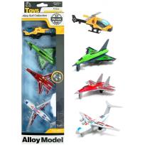 Opakowanie Samoloty metal 4szt