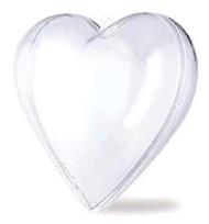 Opakowanie Serce transparentne 10mm 5szt