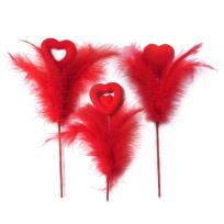 Opakowanie Serduszko z piórami na piku