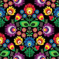 Opakowanie Serwertki Folk czarne 33x33cm 20szt