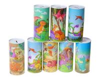 Zdjęcie produktu Skarbonka duża metalow, dinozaury 22x10cm MIX