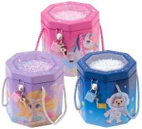 Opakowanie Skarbonka metalowa z kulkami ośmiokąt MIX