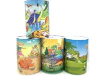 Opakowanie Skarbonka puszka metalowa Dinozaury mix