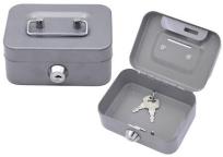 Opakowanie Skarbonka schowek zamykana 2 klucze metal szara