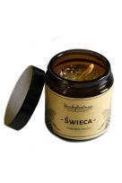 Zdjęcie produktu Skarby Roztocza Świeca z wosku pszczelego z wrzosem 120ml