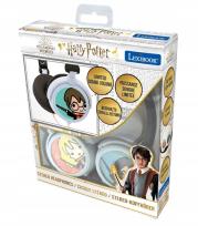 Opakowanie Składane słuchawki przewodowe stereo Harry Potter z głośnością bezpieczną dla dzieci Lexibook HP015HP