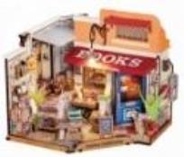 Opakowanie Składany Drewniany Model LED - Księgarnia