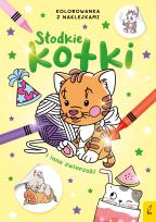 Okładka książki Słodkie zwierzaki. Słodkie kotki i inne zwierzaki. Kolorowanka z naklejkami