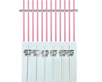 Opakowanie Słomki papierowe B-Day 12szt