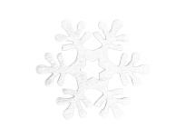 Opakowanie Śnieżynka biała dekoracja drewniana 2cm 24szt