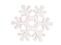 Opakowanie Śnieżynka naturalna dekoracja drewniana 4cm 12szt