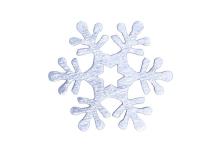 Opakowanie Śnieżynka srebrna dekoracja drewniana 4cm 12szt