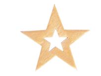 Opakowanie Śnieżynka złota dekoracja drewniana 4cm 12szt