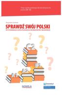 Okładka książki Sprawdź swój polski Testy poziomujące  z języka polskiego dla obcokrajowców z objaśnieniami Poziom