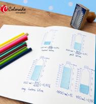 Opakowanie Stempel pojemność butelka edukacyjna