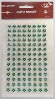 Opakowanie Stiker z kryształkami Kwiaty zielone 8mm 112szt