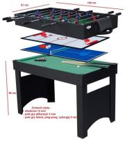 Opakowanie Stół sportowy 4 w 1 Jupiter (Piłkarzyki, Cymbergaj, Ping Pong, Billard)