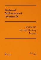 Okładka książki Studia nad Totalitaryzmami i Wiekiem XX tom VII (2023) / Totalitarian an 20th Century Studies vol. VII (2023)