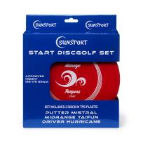 Opakowanie Sunsport Discgolf/Frisbee Golf zestaw 3 dysków POCZĄTKUJĄCY