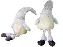 Opakowanie Świąteczny skrzat świecący szary 40cm