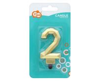 Opakowanie Świeczka Cyfra 2 Diament 7.6cm