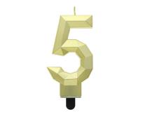 Opakowanie Świeczka Cyfra 5 Diament 7.6cm