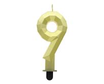 Opakowanie Świeczka Cyfra 9 Diament 7.6cm