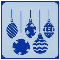 Opakowanie Szablon Silhouette Bombki