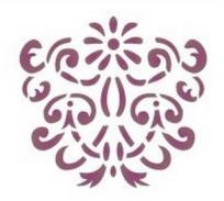 Opakowanie Szablon zmywalny ornament 12x15cm 0,5mm