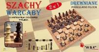 Opakowanie Szachy, warcaby 2w1 drewniane