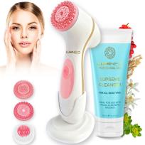 Opakowanie Szczoteczka do twarzy model 868 różowa + żel all skin types 100 ml Lumineo