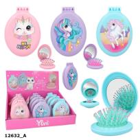 Opakowanie Szczotka do włosów Ylvi Jednorożec składana 1szt. mix wzorów 12632A