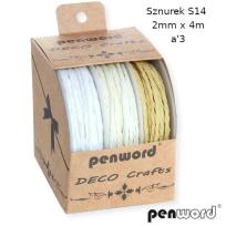 Opakowanie Sznurek ozdobny 2mmx4m 3szt (12kpl)