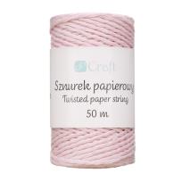 Opakowanie Sznurek papierowy skręcany różowy 50m
