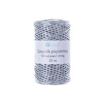 Opakowanie Sznurek papierowy z drucikiem 25m srebrny