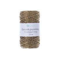 Opakowanie Sznurek papierowy z drucikiem 25m złoty