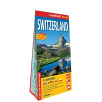 Opakowanie Szwajcaria Switzerland laminowana mapa samochodowo-turystyczna; 1:350 000