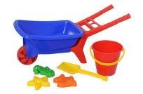 Okładka książki Taczka 56 cm z wiaderkiem, łopatką i foremkami.