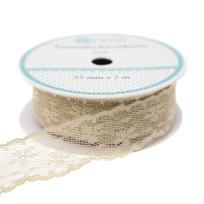 Opakowanie Tasiemka koronkowa beżowa 2,5cmx2m