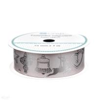 Opakowanie Tasiemka satynow Lovable Christmas 25mmx5m beżowa