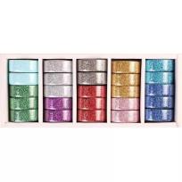 Opakowanie Taśma ozdobna Washi Tape brokat mix (25szt)