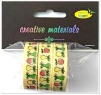 Opakowanie Taśmy samoprzylepne owoce 12mm 3szt