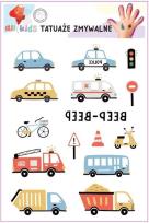 Opakowanie Tatuaże zmywalne dla dzieci Auta