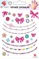 Opakowanie Tatuaże zmywalne dla dzieci Biżuteria kokardki