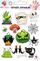 Opakowanie Tatuaże zmywalne dla dzieci Halloween 3