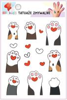 Opakowanie Tatuaże zmywalne dla dzieci Kocie łapki
