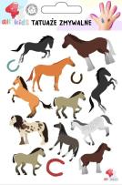 Opakowanie Tatuaże zmywalne dla dzieci Konie i kucyki
