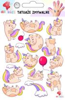 Opakowanie Tatuaże zmywalne dla dzieci Kotki jednorożce