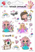 Opakowanie Tatuaże zmywalne dla dzieci Księżniczki jednorożce
